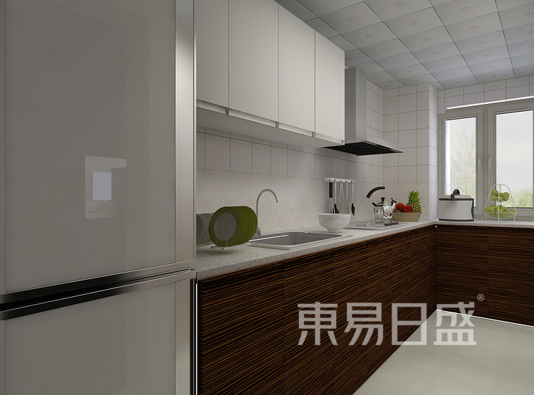 120平新中式厨房装修效果图