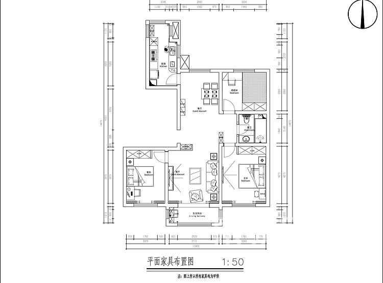 青岛装修效果图-都市果岭-轻奢风