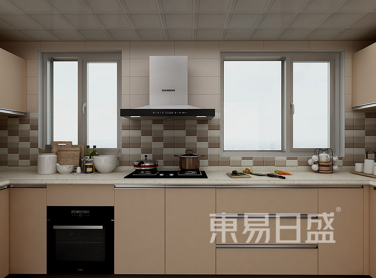 米罗湾新中式设计案例-厨房装修效果图