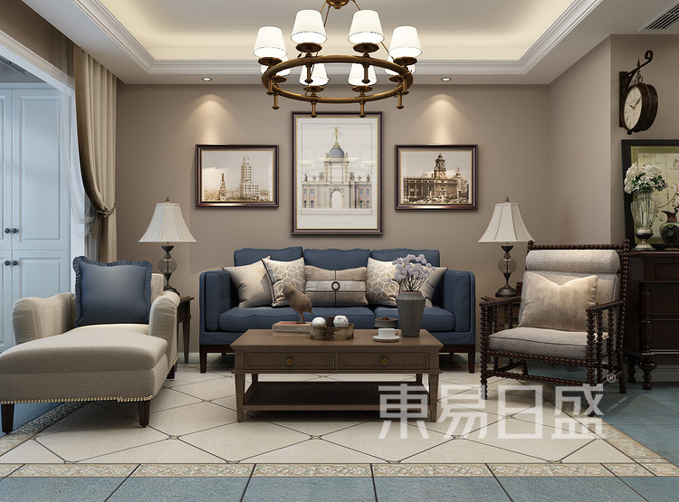 中海蓝庭装修案例-客厅装修效果图