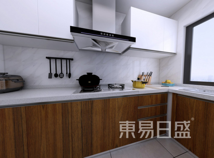 滴水湖馨苑85平新中式二居室装修设计案例——厨房