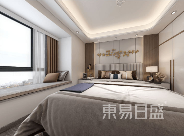 南山华府国际-新中式卧室装修效果图