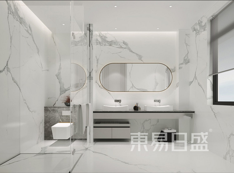 中洲崇安府美式风格装修效果图——卫生间