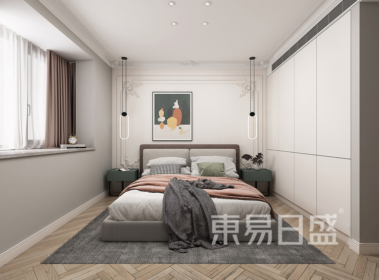嘉邦小区104平二居室法式轻奢装修设计案例——卧室