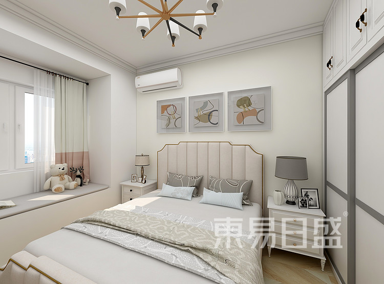 江杨家园80平二居室欧式风格装修案例装修效果图——主卧