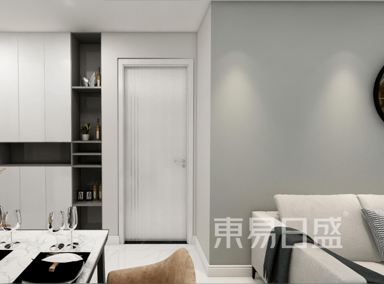 江杨家园70平二居室现代风格装修案例——客厅