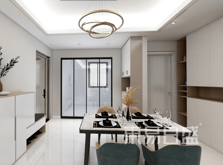 江杨家园70平二居室现代风格装修案例——餐厅