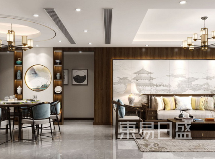 新中式风格-餐厅 -保利天悦三室二厅装修设计