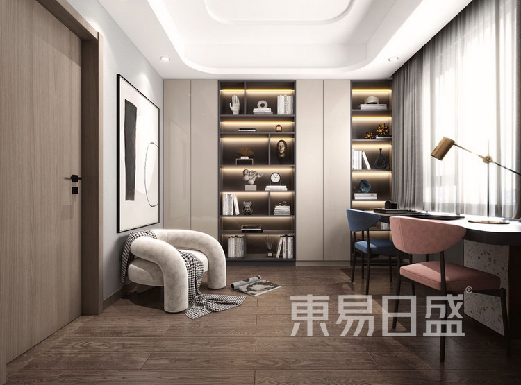 新中式风格效果图-休闲室-保利天悦三室二厅创意装修