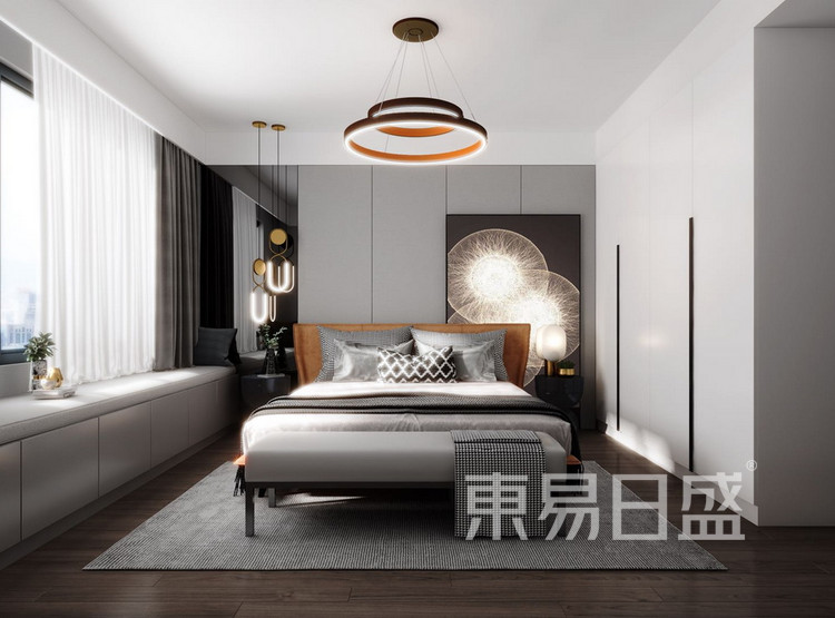 卧室效果图-现代风格-融侨城三室二厅装修设计