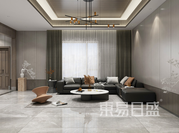新中式風格客廳裝修設計效果圖