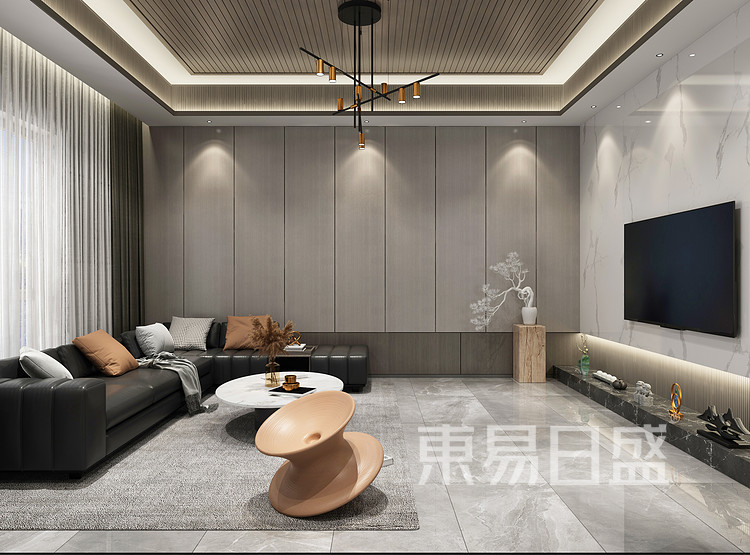 新中式風格客廳裝修設計效果圖